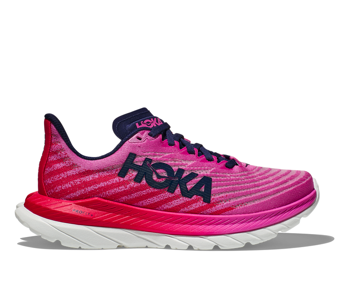 Women's Hoka  Mach 5 Color: Raspberry / Strawberry
