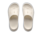 Pair of white shoes on a white background