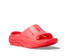 Red slide sandal on a white background