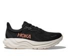 Black running shoe with 'Hoka' branding on a white background