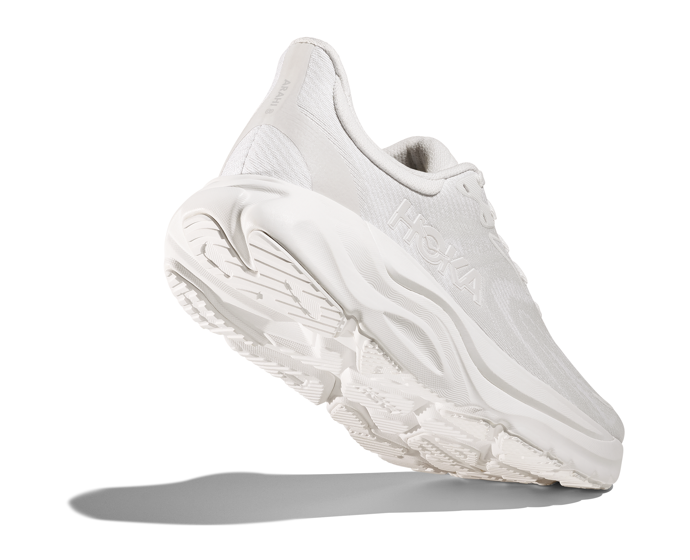 White athletic shoe on a white background
