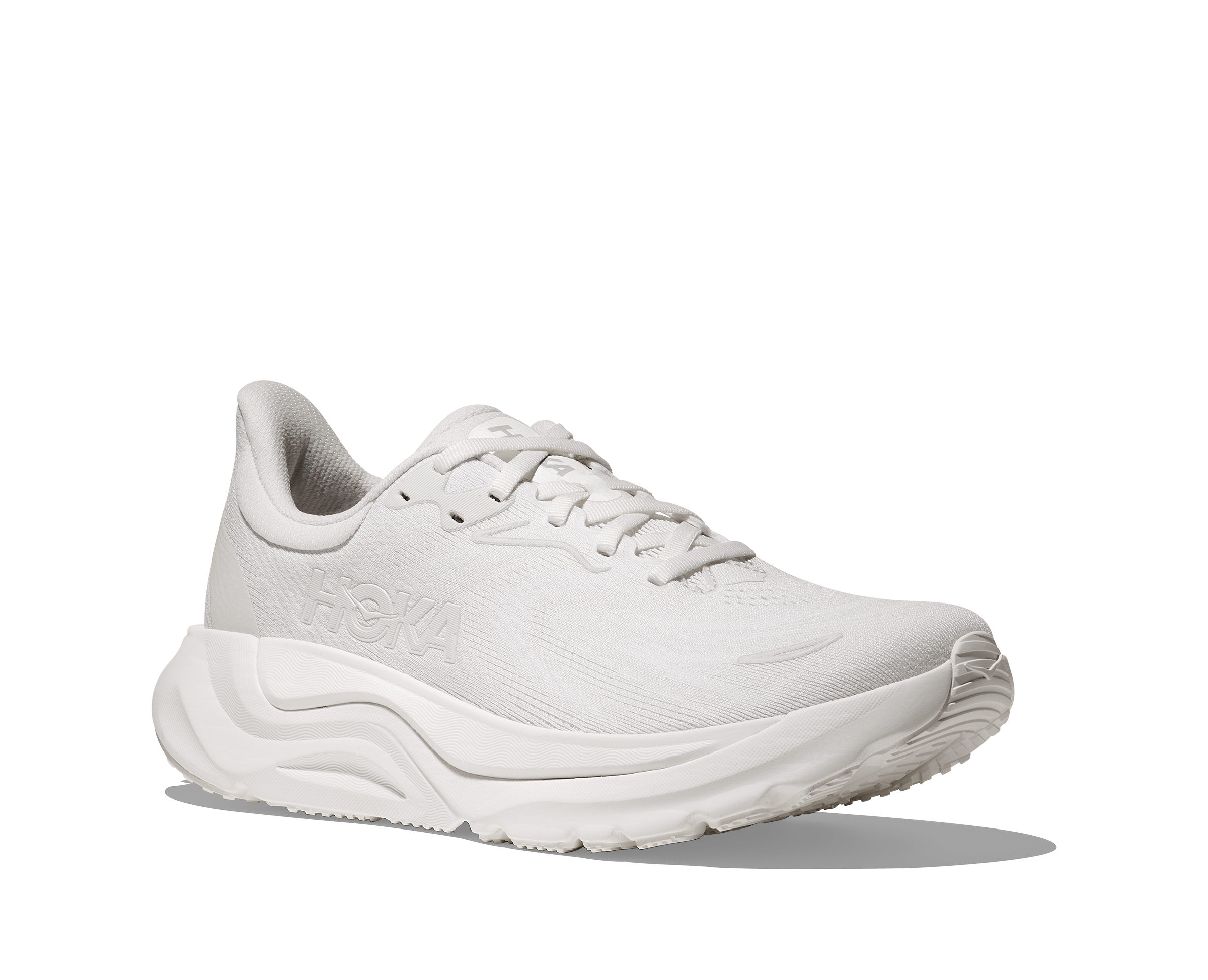 White running shoe on a white background