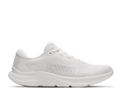 White running shoe with 'Hoka' branding on a white background