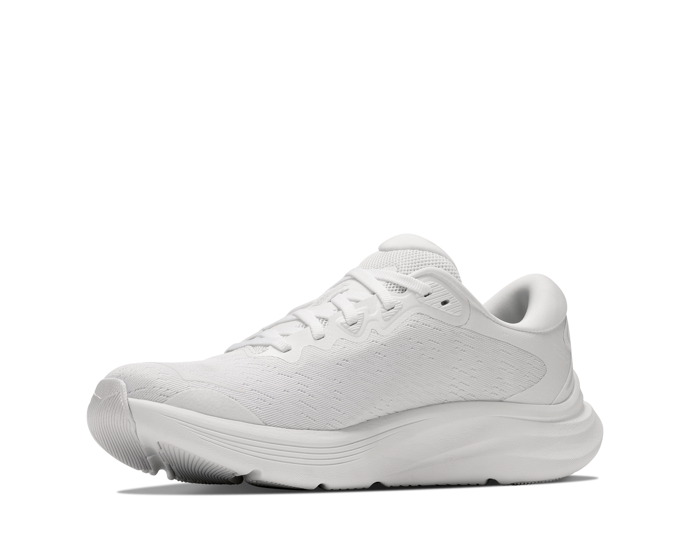 White athletic shoe on a white background