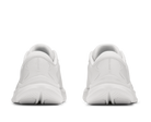 White athletic shoes on a white background