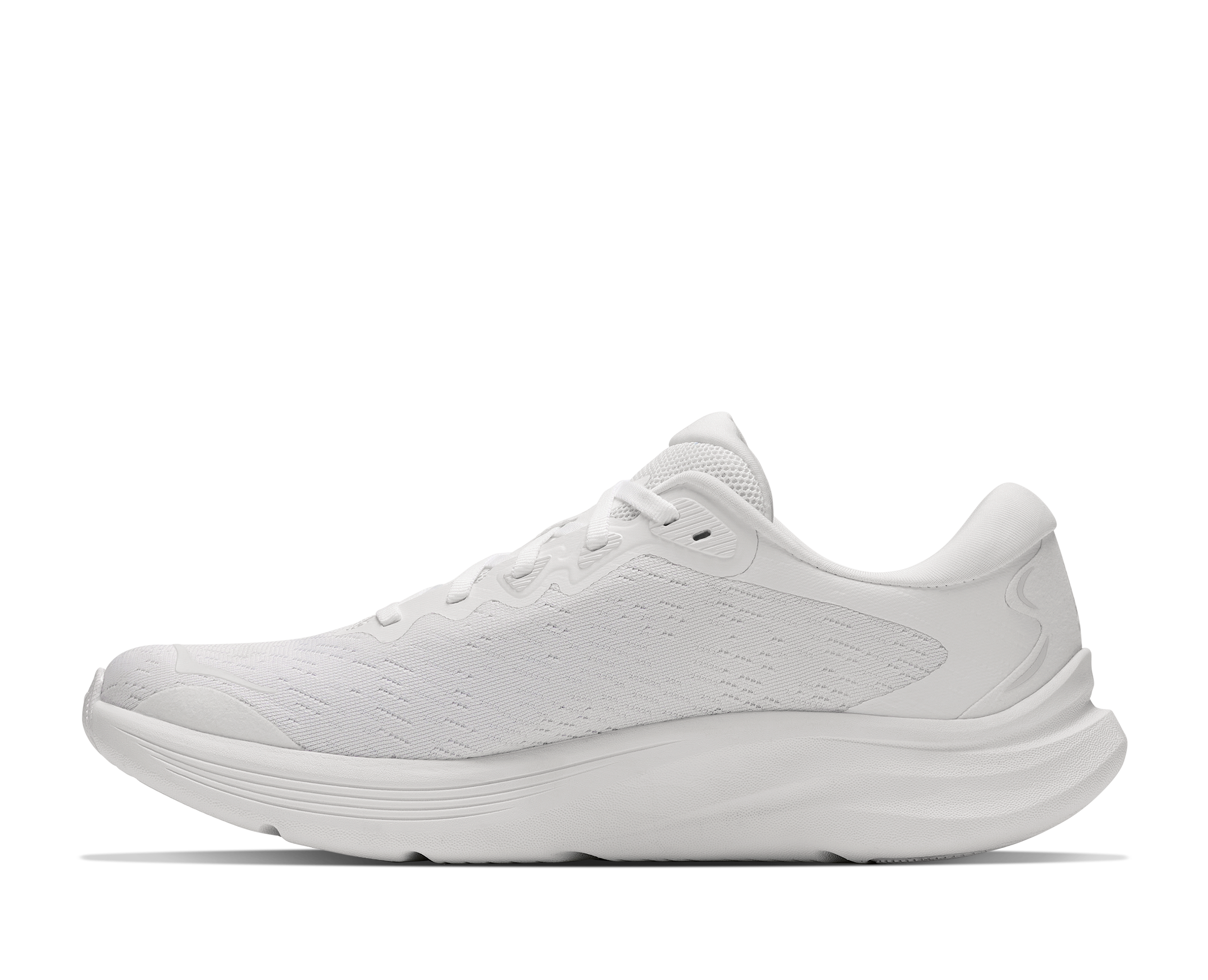 White athletic shoe on a white background