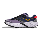 Multicolored running shoe on a white background