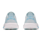 Pair of light blue running shoes with 'MACH 7' text on a white background