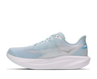Light blue running shoe on a white background
