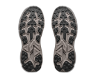 Close-up of a pair of black and gray shoe soles on a white background