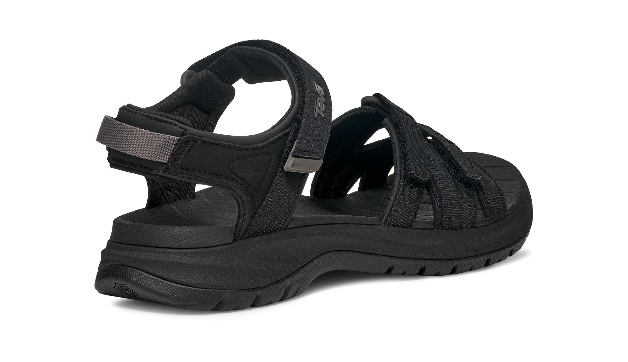 Black sandal on a white background