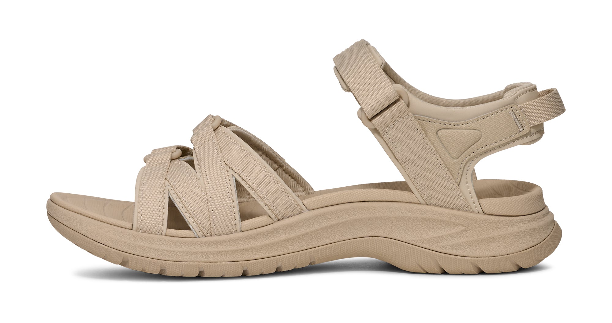 Beige sandal on a white background