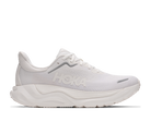 A white HOKA running shoe shown from the side against a plain white background.