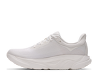 A white athletic sneaker shown from the side profile against a clean white background.