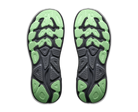 Green and black shoe sole on a white background