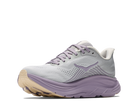 Purple running shoe with a visible brand logo on a white background