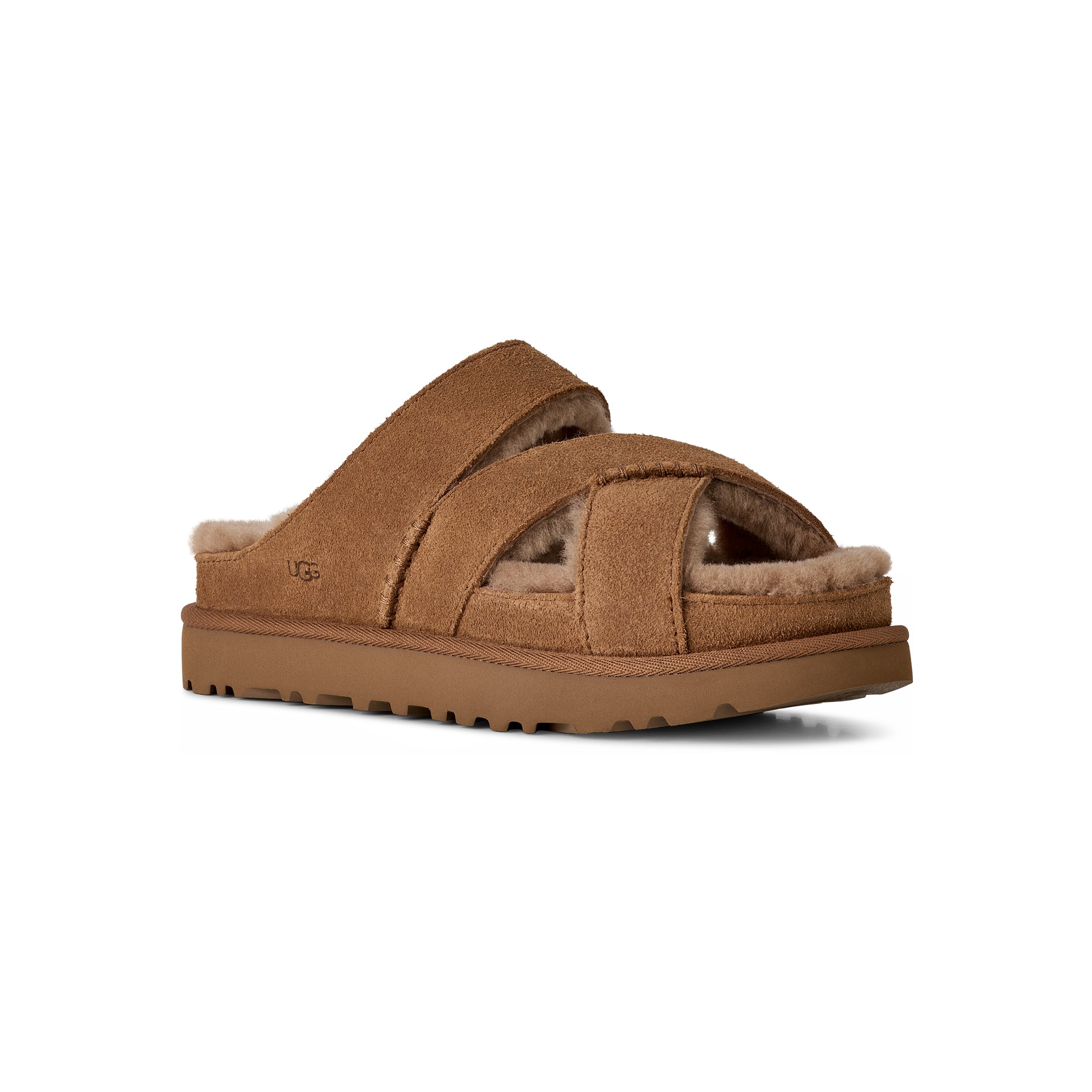 Women's Ugg Greenport Cross Strap Slide – Brown's Shoe Fit Co. Dubuque
