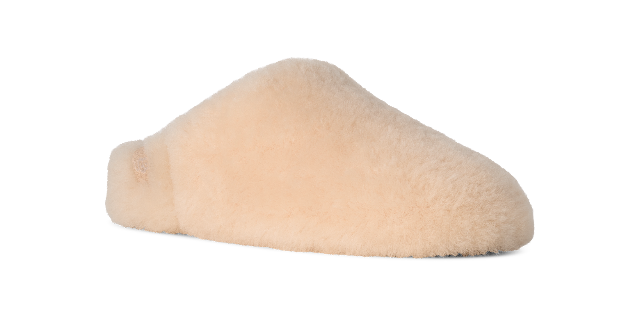Beige slipper on a white background