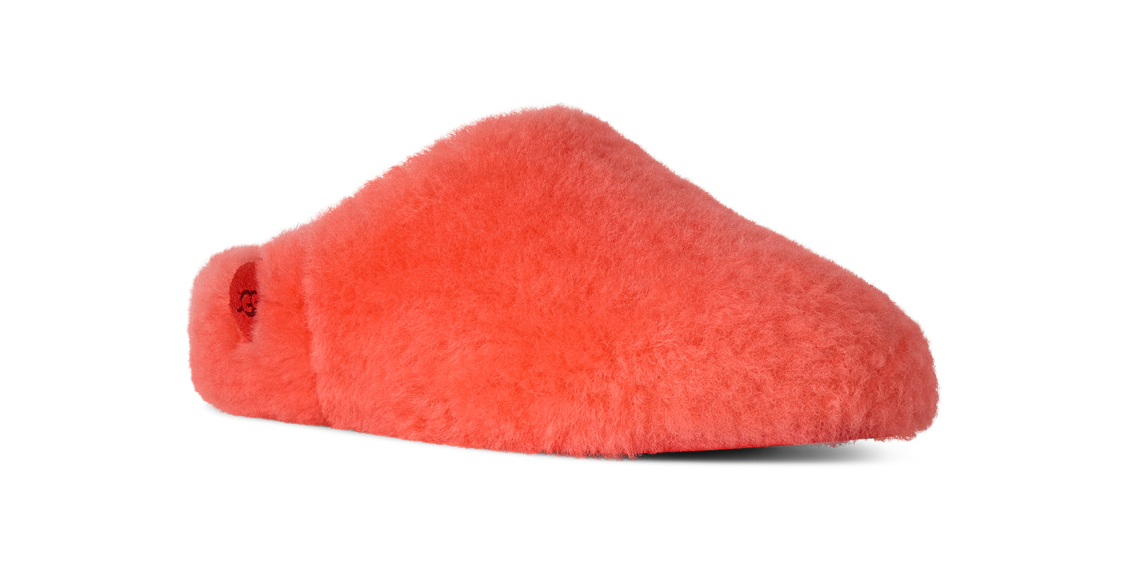 Red slipper on a white background