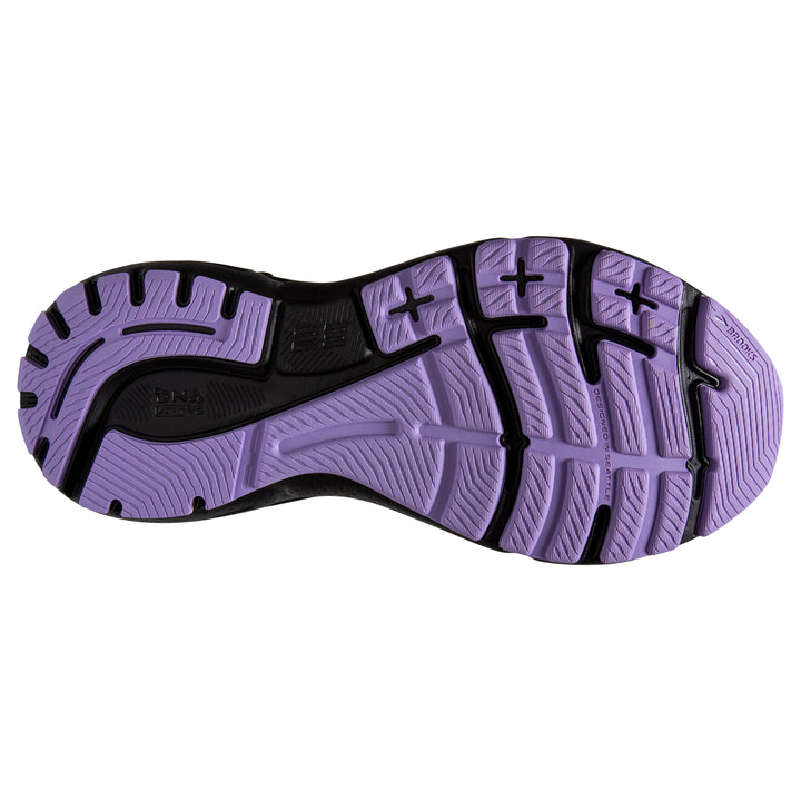 Women's Brooks Adrenaline GTS 23 Color: Grey/Black/Purple (WIDE WIDTH)