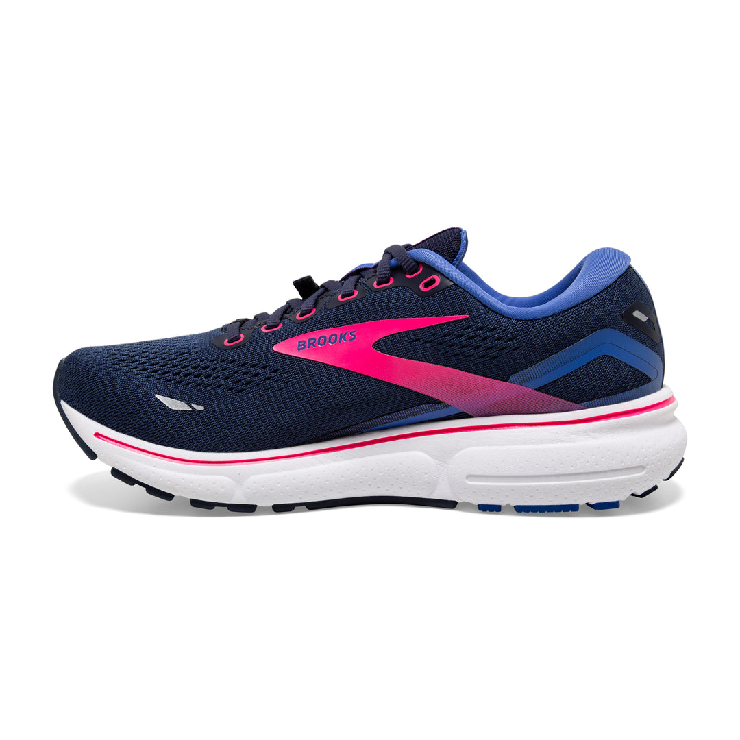 Women's Brooks Ghost 15 GTX Color: Peacoat/Blue/Pink