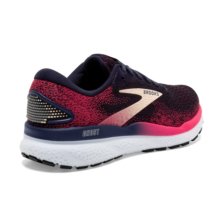 Women's Brooks Ghost 16 Color: Peacoat / Raspberry/ Apricot 3