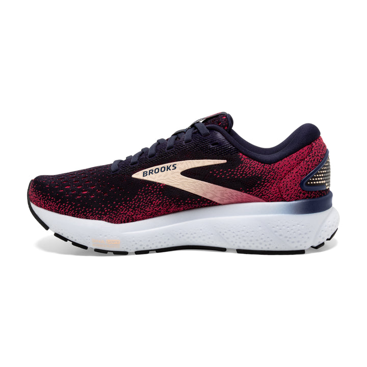 Women's Brooks Ghost 16 Color: Peacoat / Raspberry/ Apricot 4