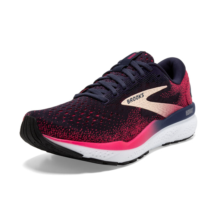 Women's Brooks Ghost 16 Color: Peacoat / Raspberry/ Apricot (WIDE WIDTH) 4