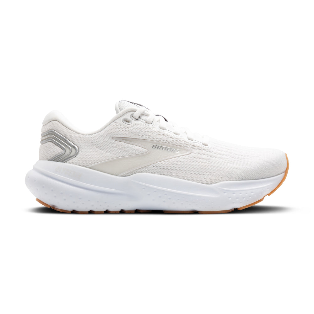 Women's Brooks Glycerin 21 Color: White/ Silver/ Biscuit 2