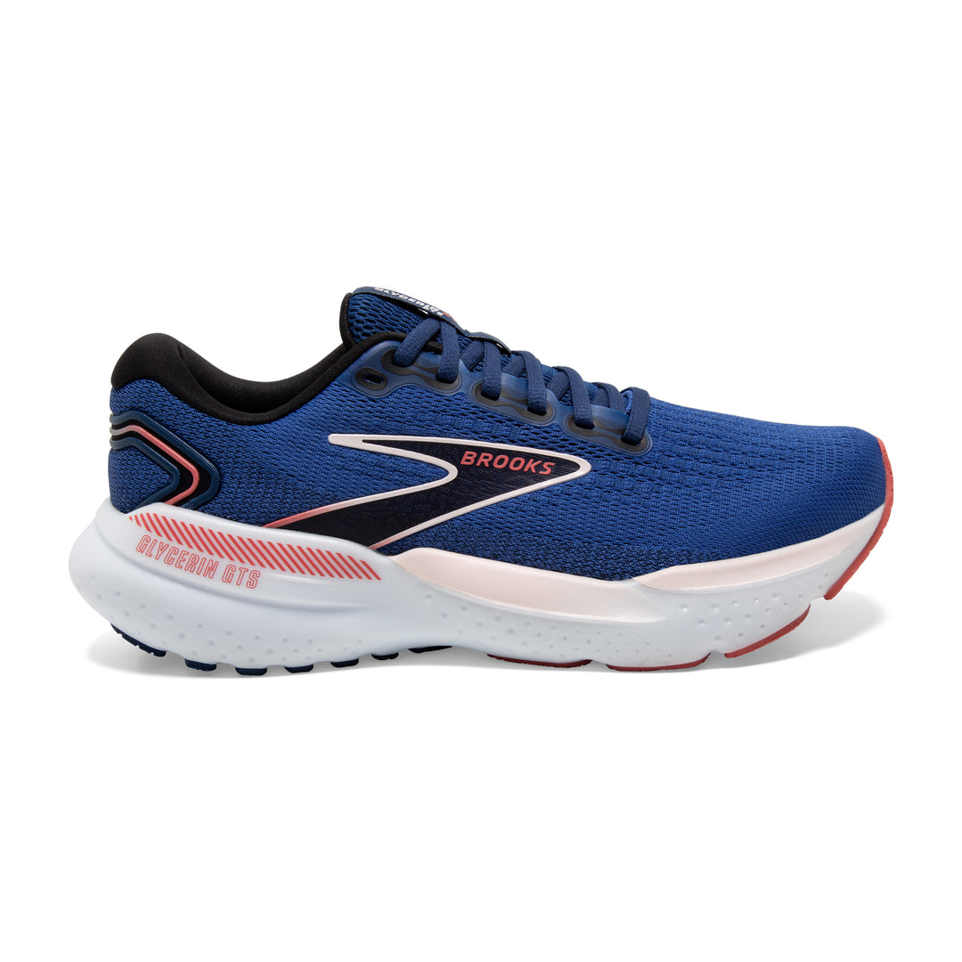 Women's Brooks Glycerin GTS 21 Color: Blue/Icy Pink/ Rose  2