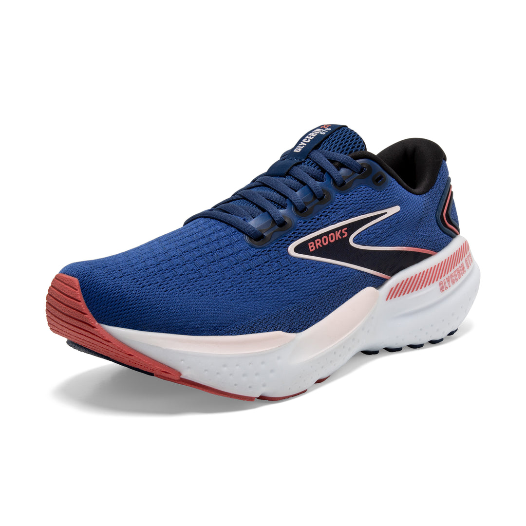 Women's Brooks Glycerin GTS 21 Color: Blue/Icy Pink/ Rose (WIDE WIDTH) 4
