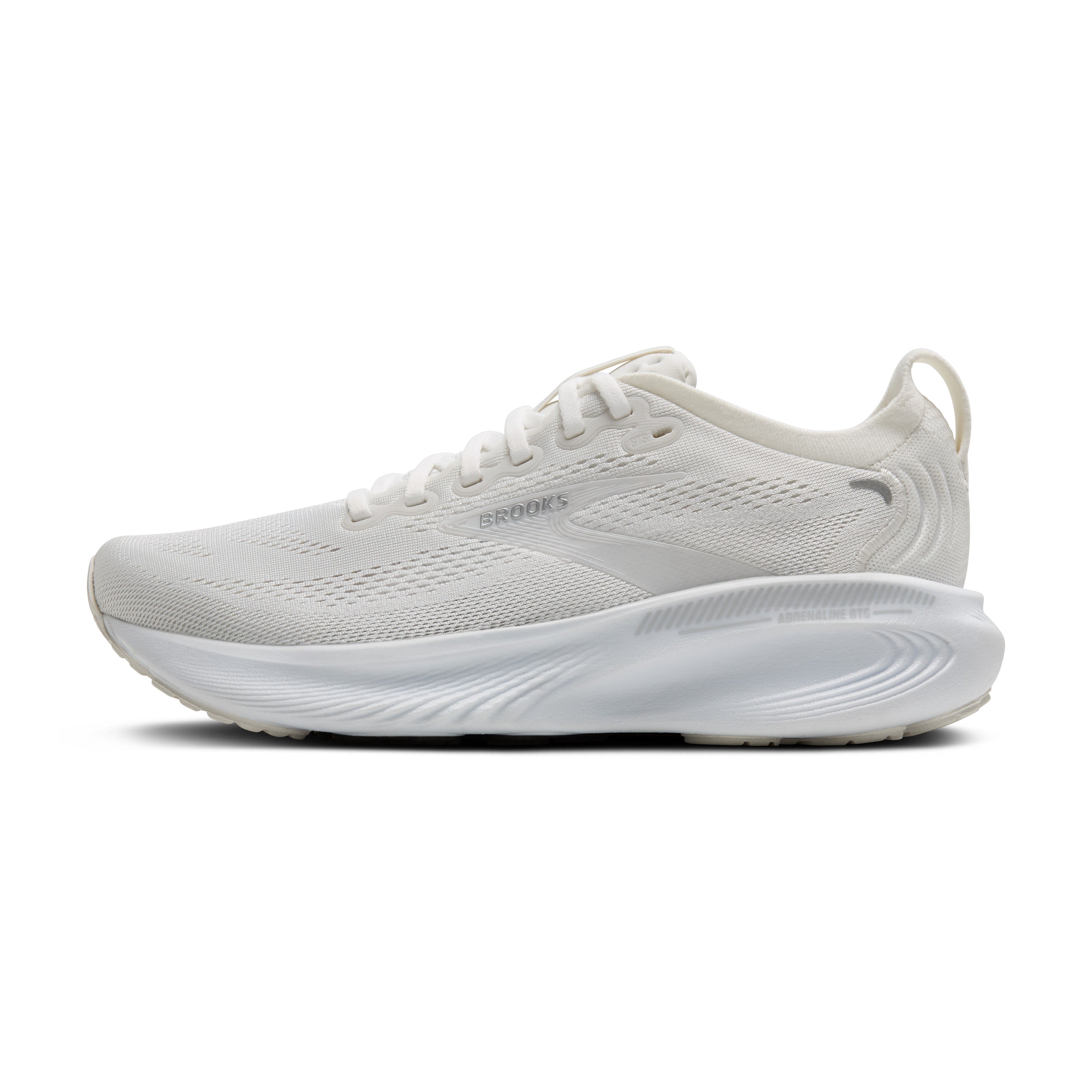 White running shoe on a white background