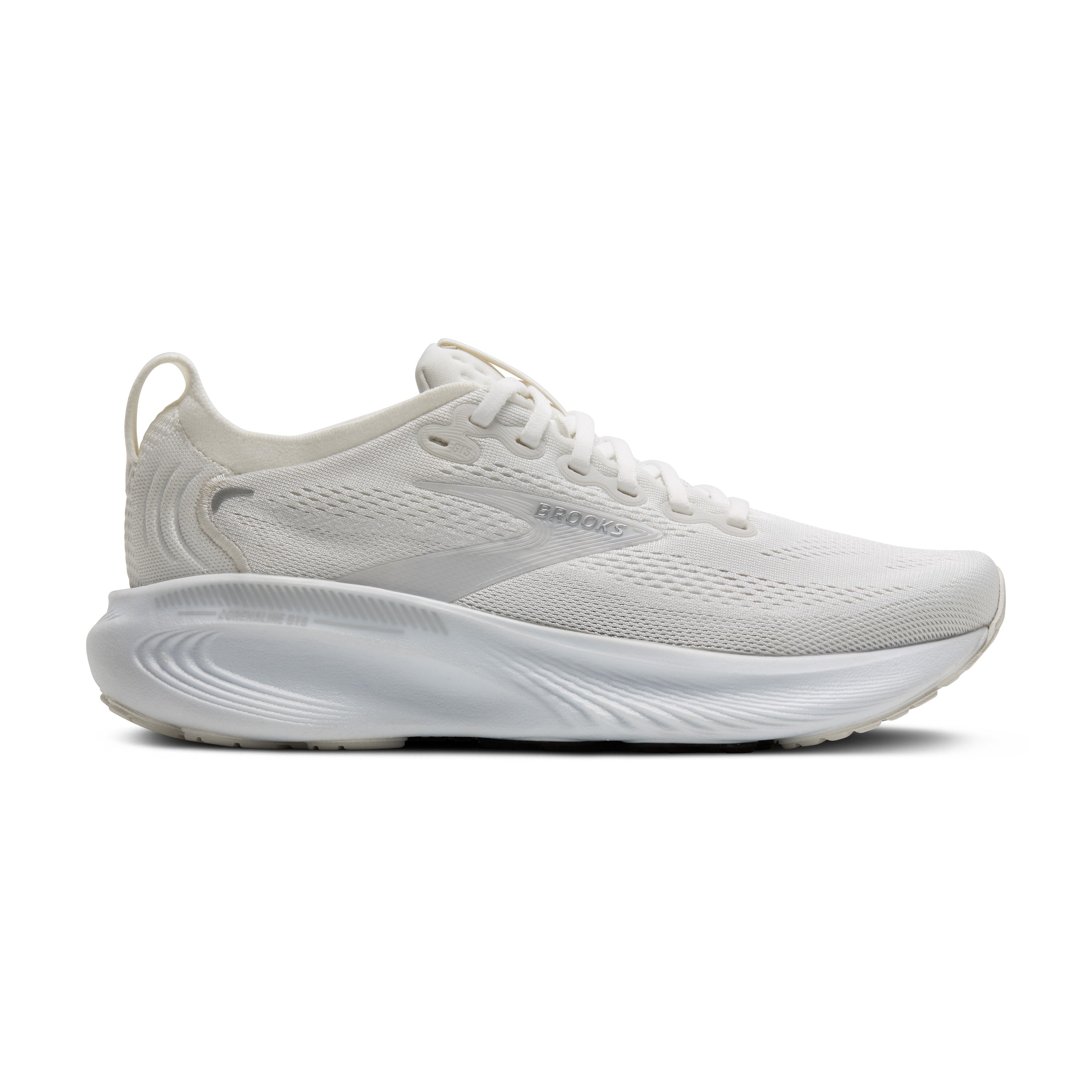 White running shoe on a white background