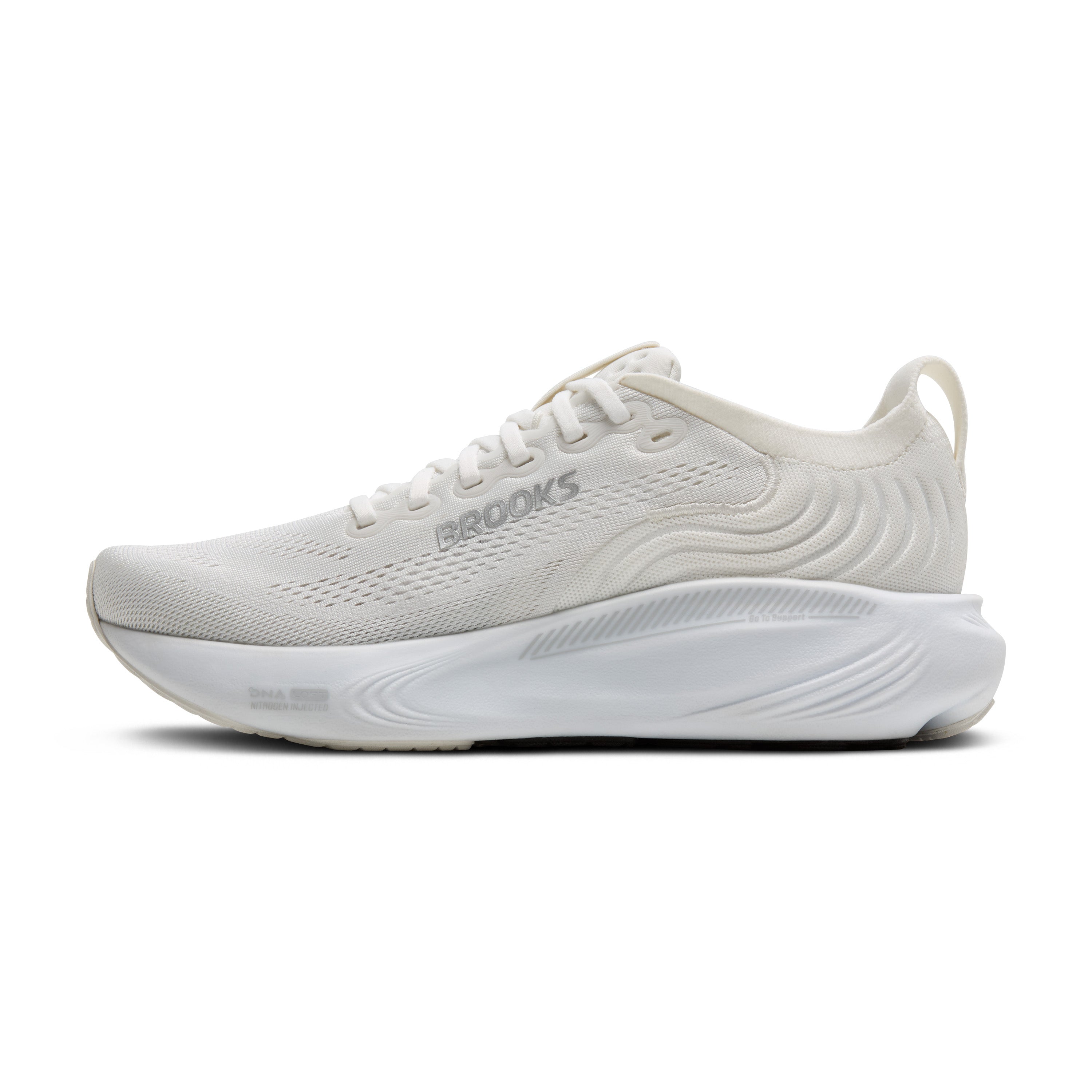 White running shoe on a white background