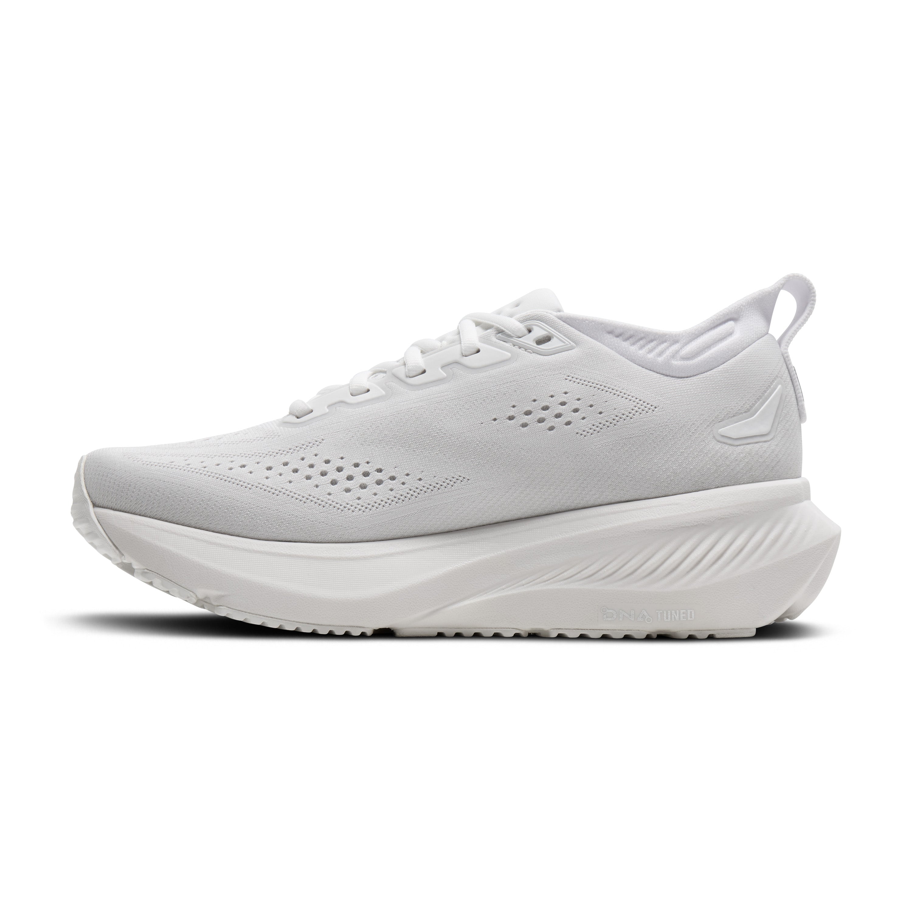 White running shoe on a white background