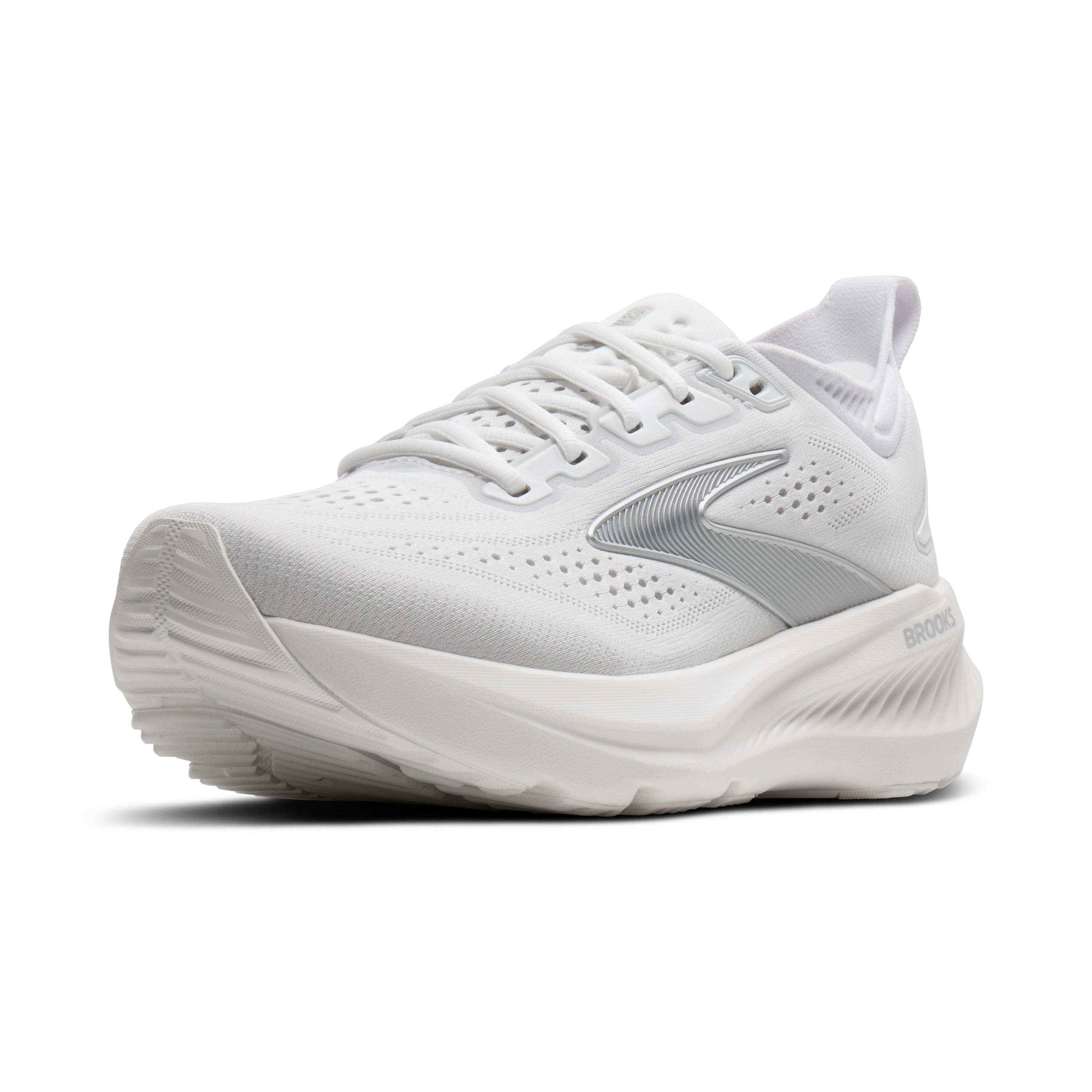 White running shoe on a white background