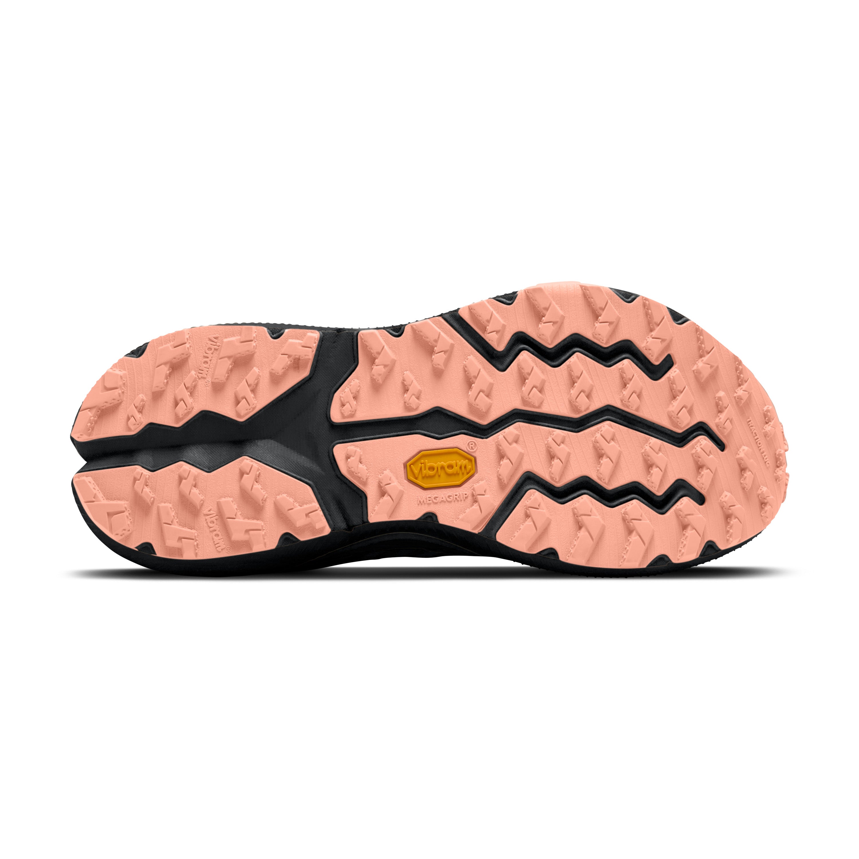 Close-up of a shoe sole with a textured pattern on a white background