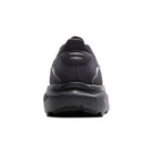 Black running shoe on a white background