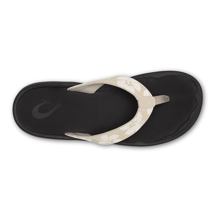 Black and white sandal on a white background