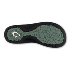 Close-up of a shoe sole with a brand logo on a white background