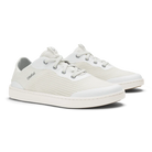 Pair of white sneakers on a white background
