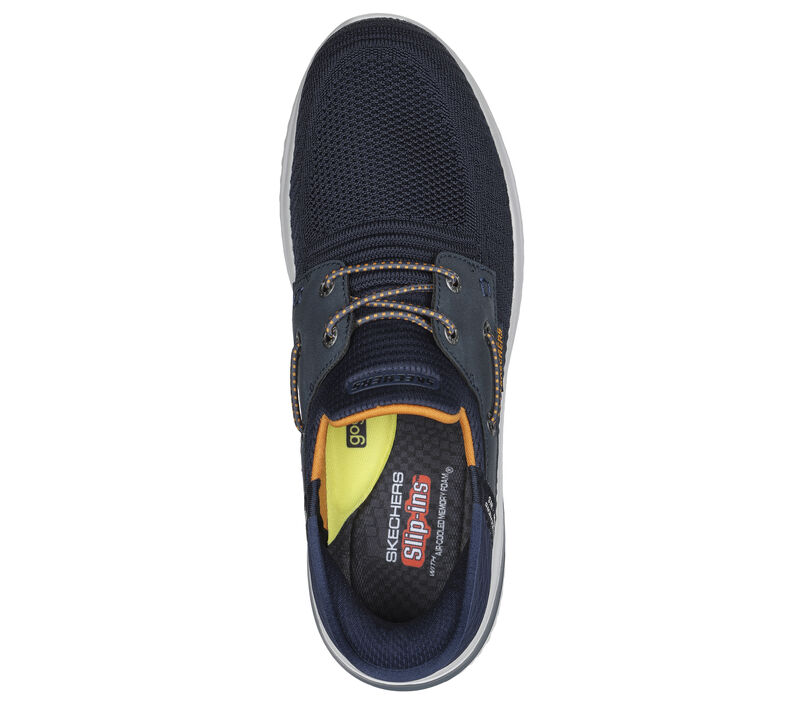 Men's Skechers Slip-ins Delson 3.0 Roth Color: Navy (WIDE WIDTH) 5