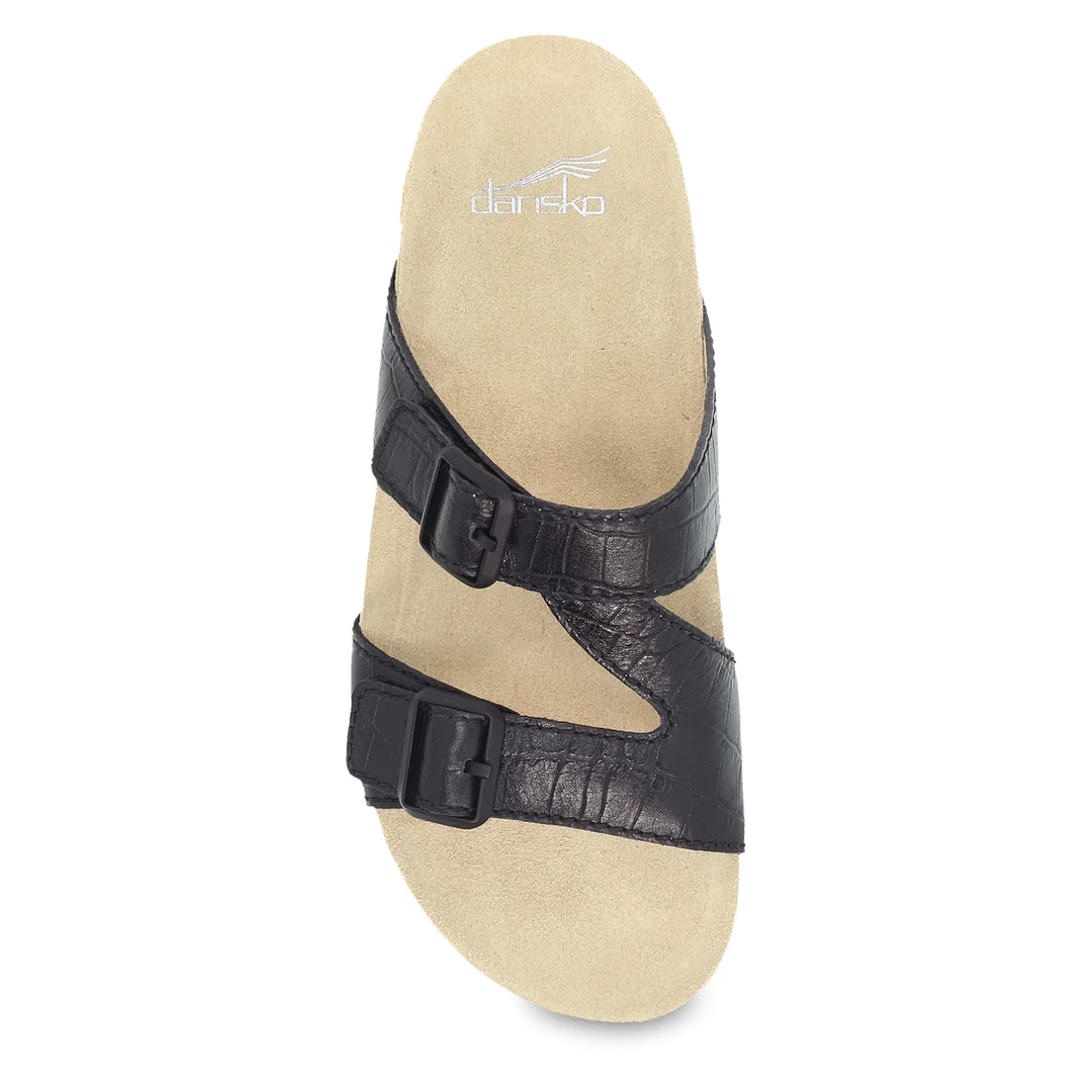 Women's Dansko Dayna Color: Black Croc Sandal  4
