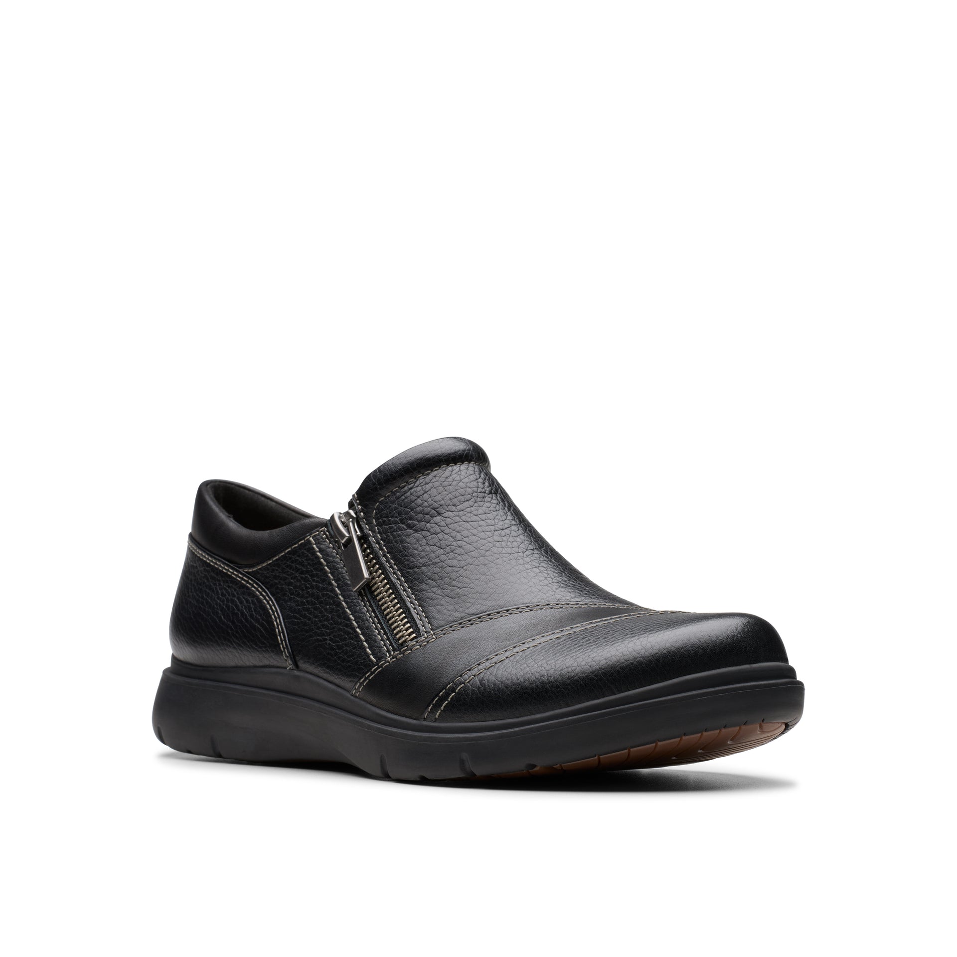 Clarks Women's Certina Pure Shoe Black Leather / 7 / W