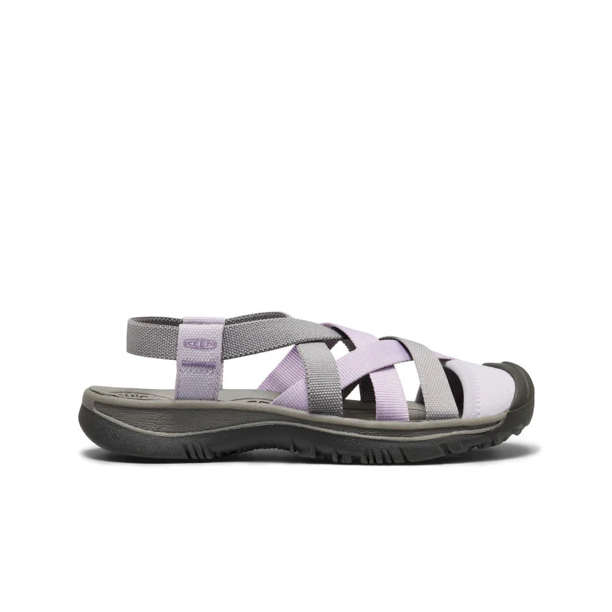 Gray and white sandal on a white background