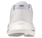 White athletic shoe with visible brand logo on a white background