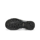 Black shoe sole with brand logo on a white background