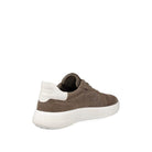 Brown and white sneaker on a white background