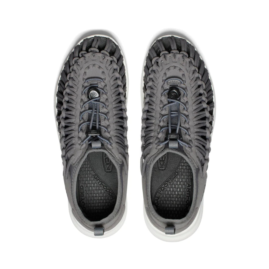 Men's Keen UNEEK O3 Sneaker Sandal Color: Steel Grey/ Star White  5