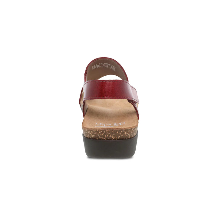 Women's Dansko Reece Color: Cinnabar Waxy Burnished Sandal 5
